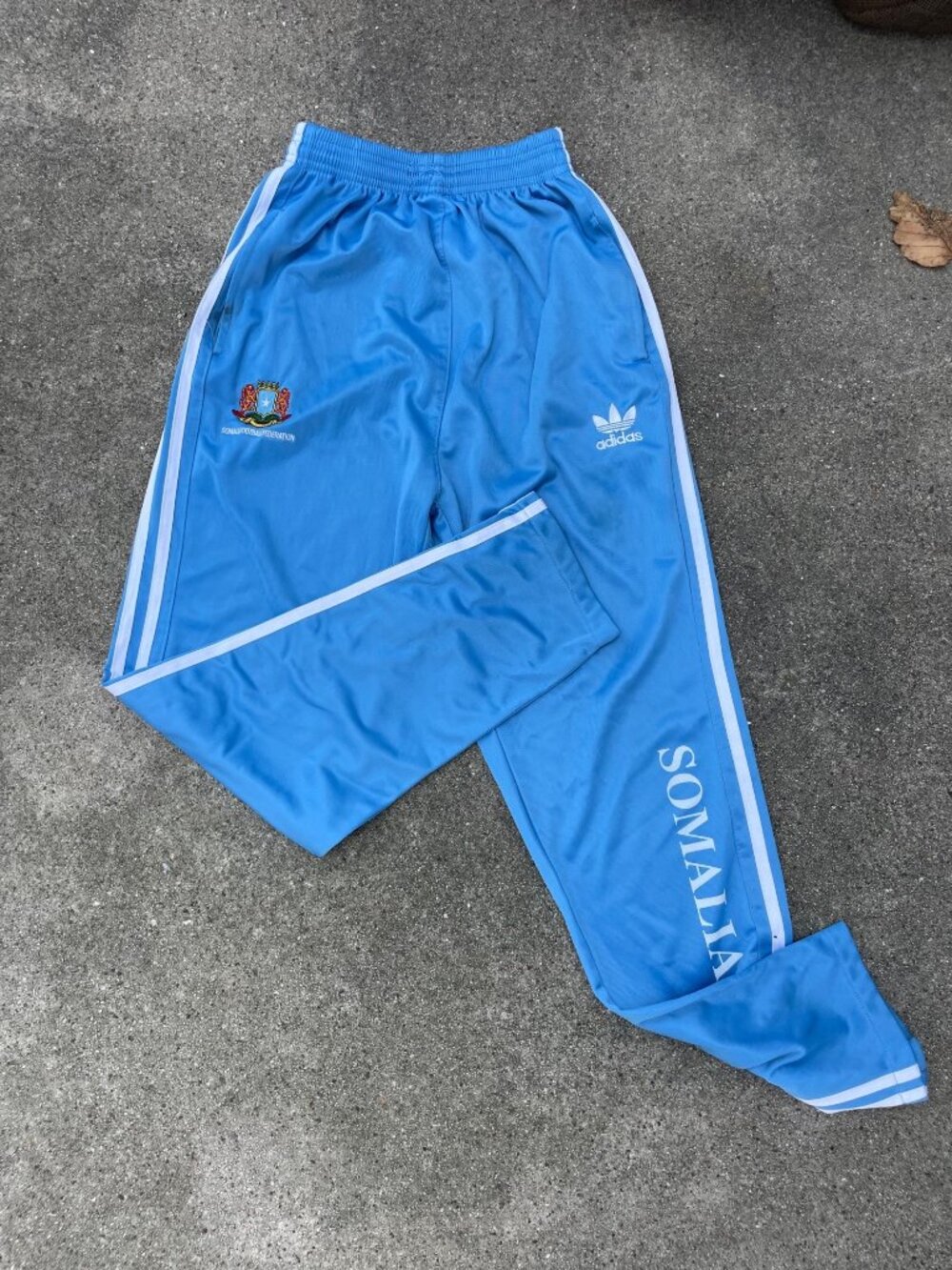 Vintage Y2K Adidas Track Pants Somalia Football S Blue Athletic RARE Streetwear